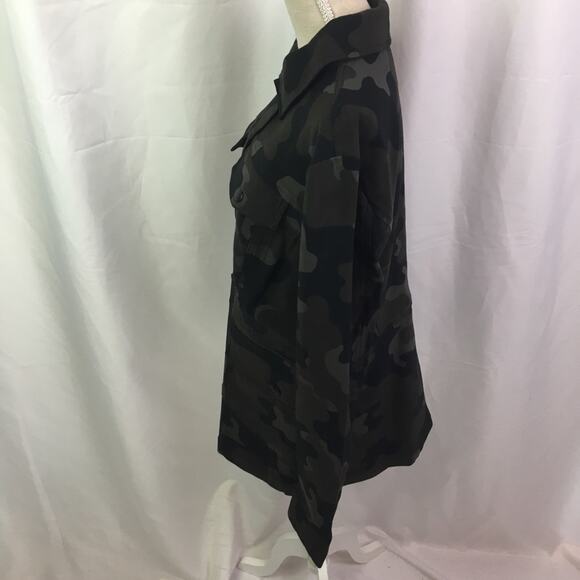 G.I.L.I. Camo Printed Anorak Jacket Black Brown XS - Picture 5 of 15